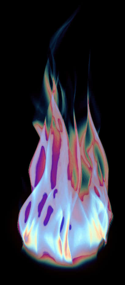 A Close-up Of A Fire