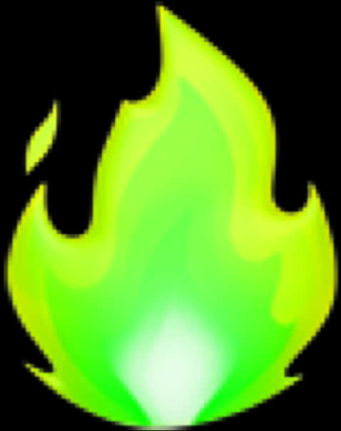 Lime-to-green Fire Emoji