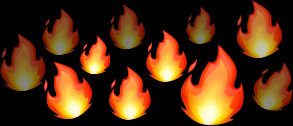 Several Fire Emoji