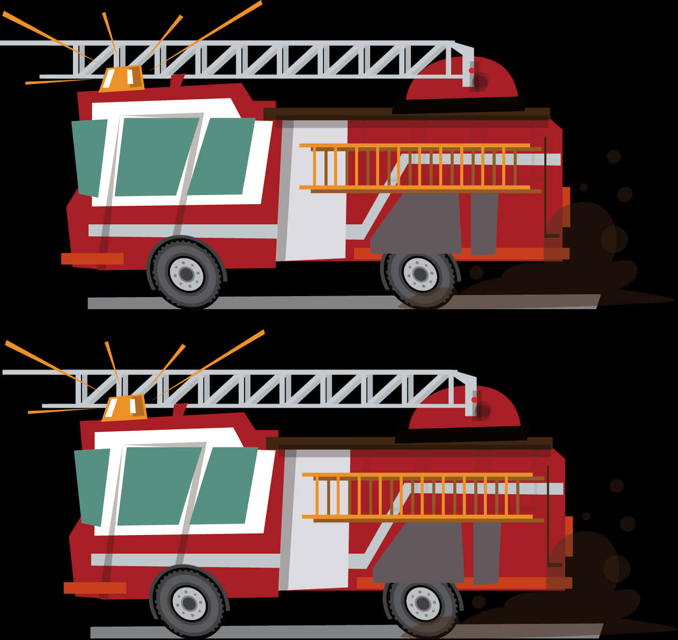 A Screenshot Of A Cartoon Fire Truck