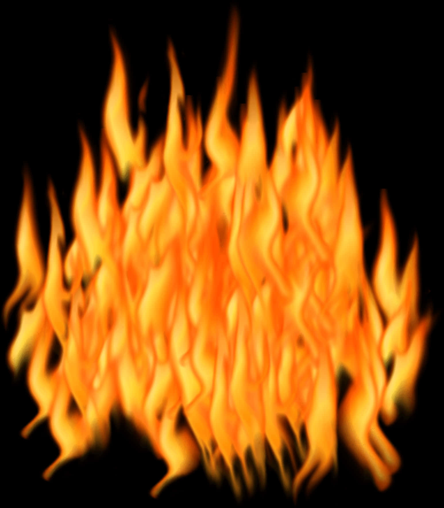 A Close-up Of A Fire