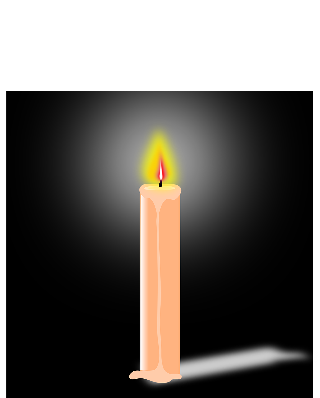 A Lit Candle With A Flame