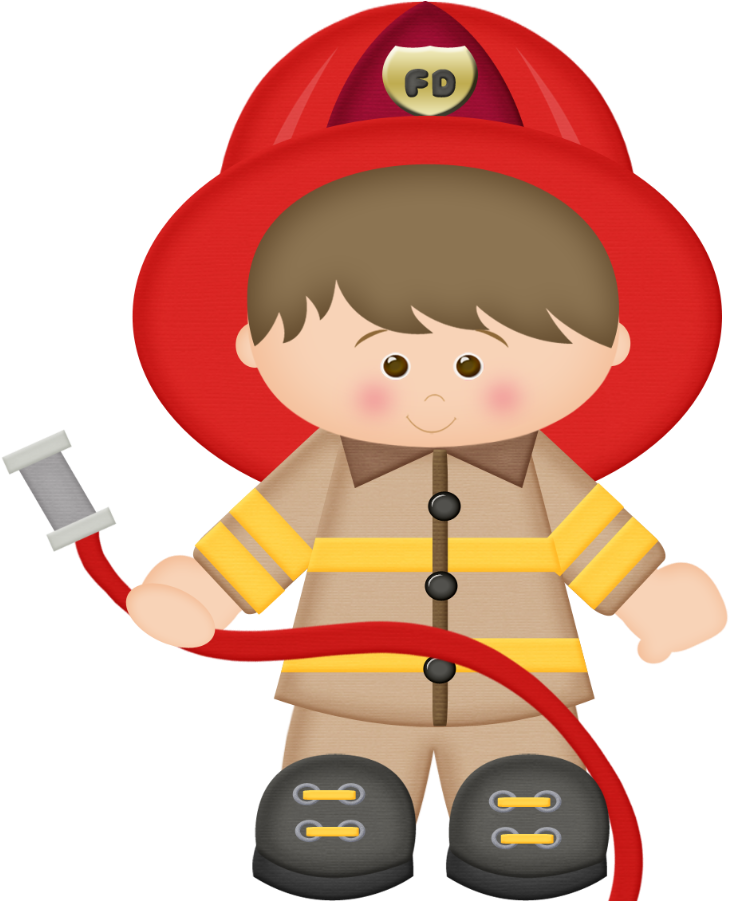 A Cartoon Of A Fireman
