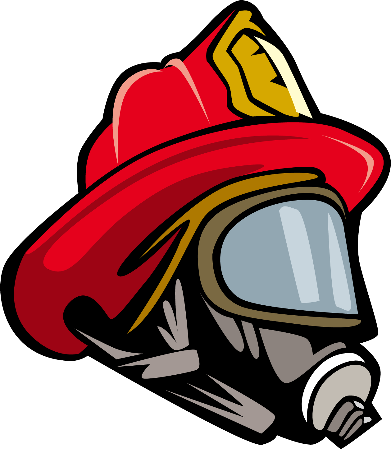 A Cartoon Of A Firefighter's Helmet