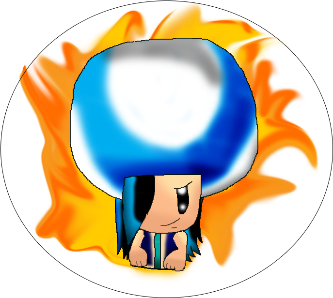 A Cartoon Character On Fire