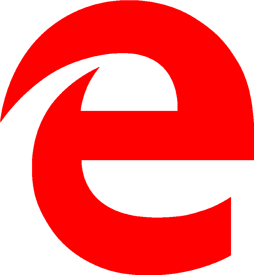 A Red Letter E On A Black Background
