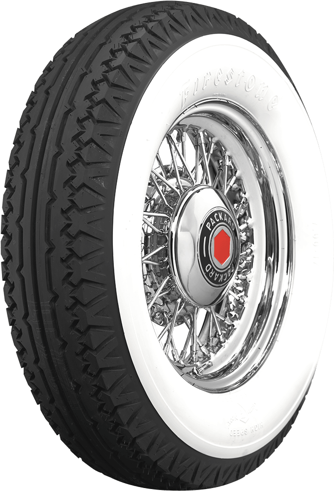 A White Wall Tire With A White Spoked Rim