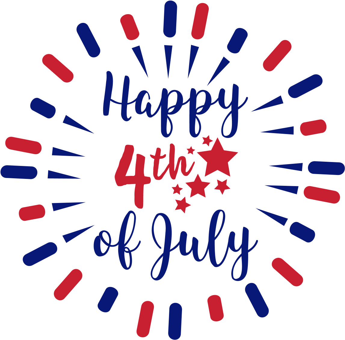 Fireworks 4th Of July Vector Art