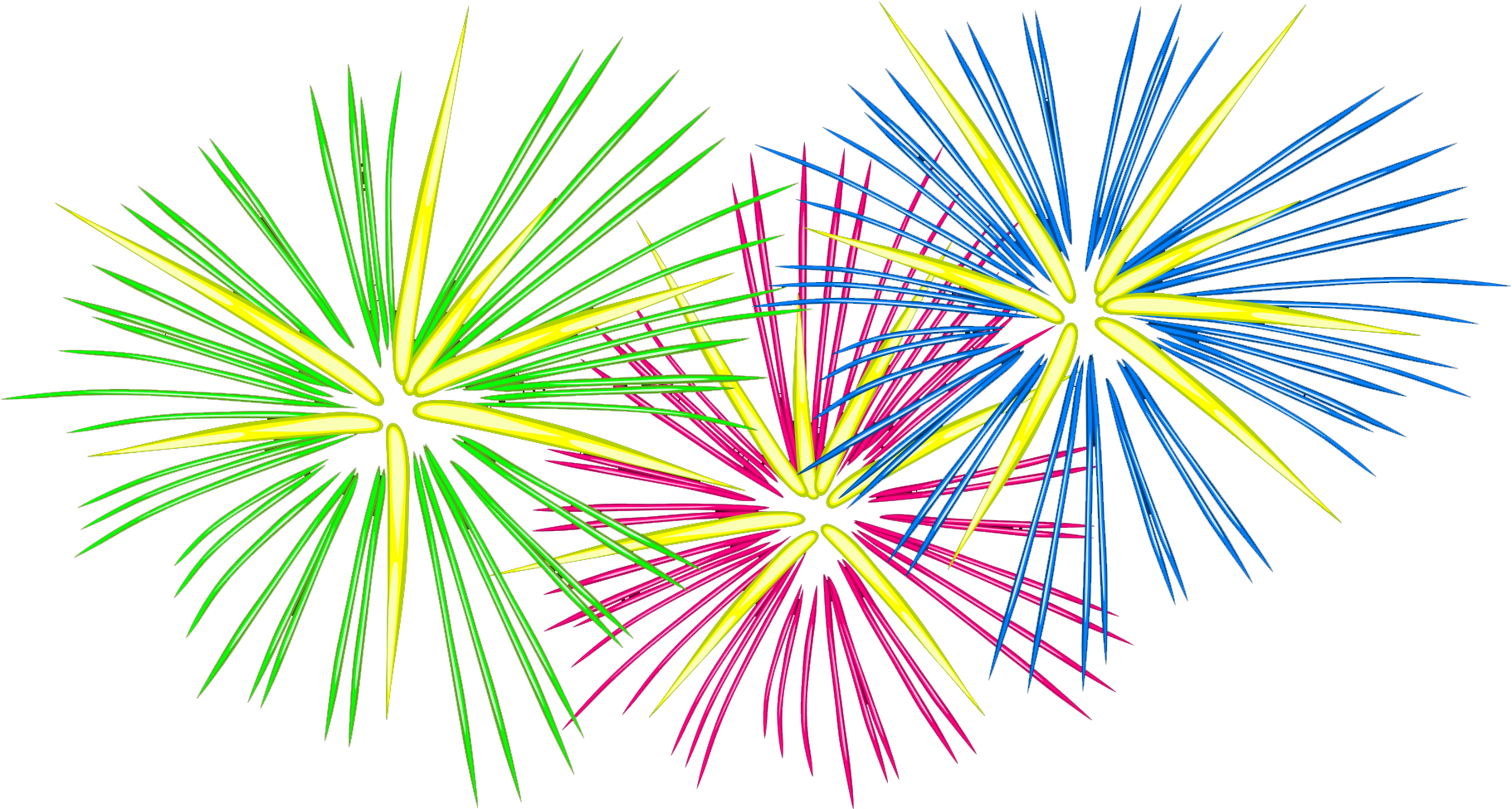 A Group Of Colorful Fireworks