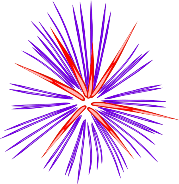 A Purple And Red Fireworks