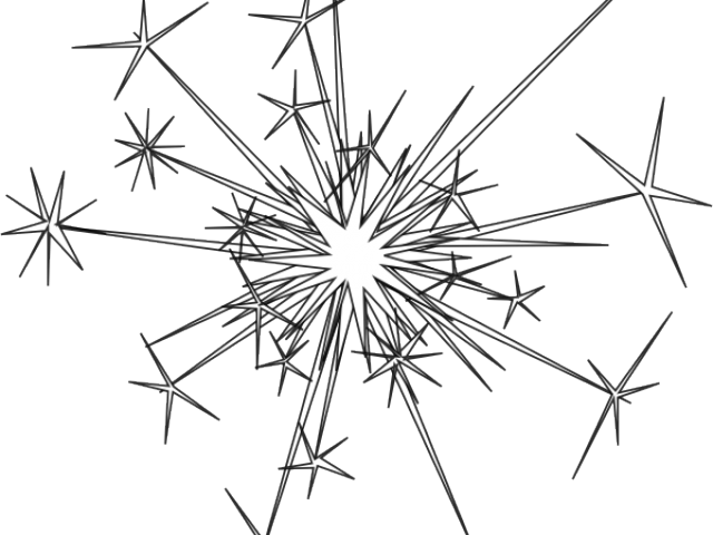 A White Star With Many Sparkles