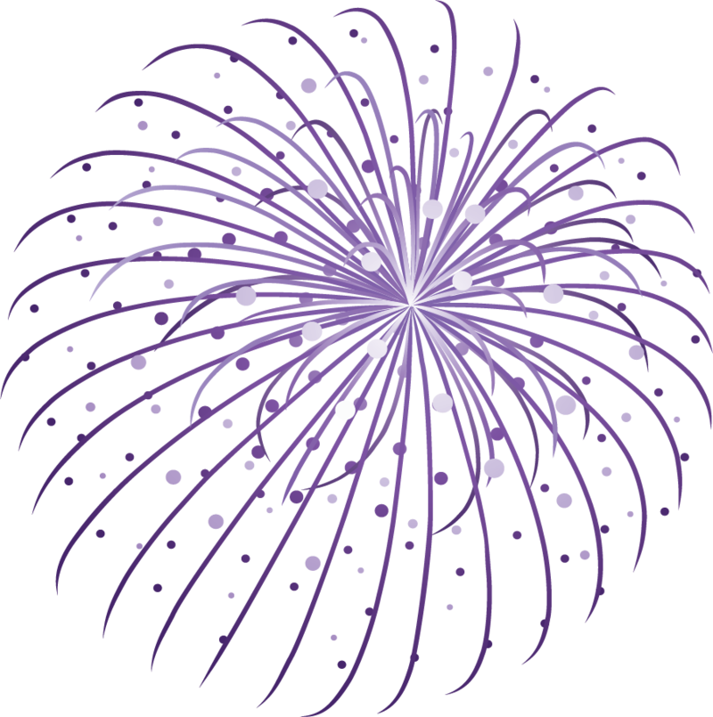 A Purple Fireworks In The Dark