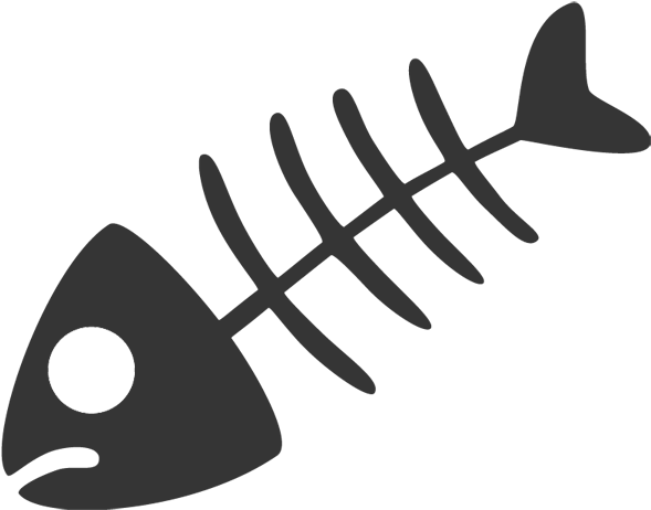 Fish Bone Skeleton Clip Art - Fish Bone Vector Png, Transparent Png