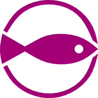 A Purple Fish In A Circle