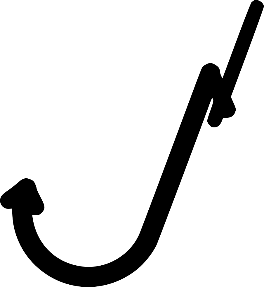 A Black And White Image Of A Hook