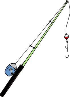 A Fishing Rod And A Fishing Hook