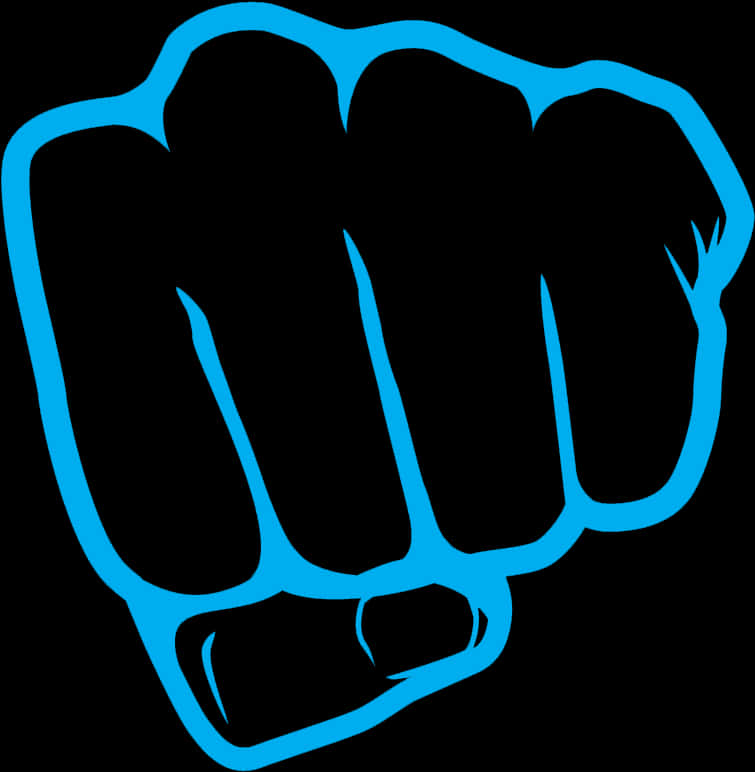 A Blue And Black Fist
