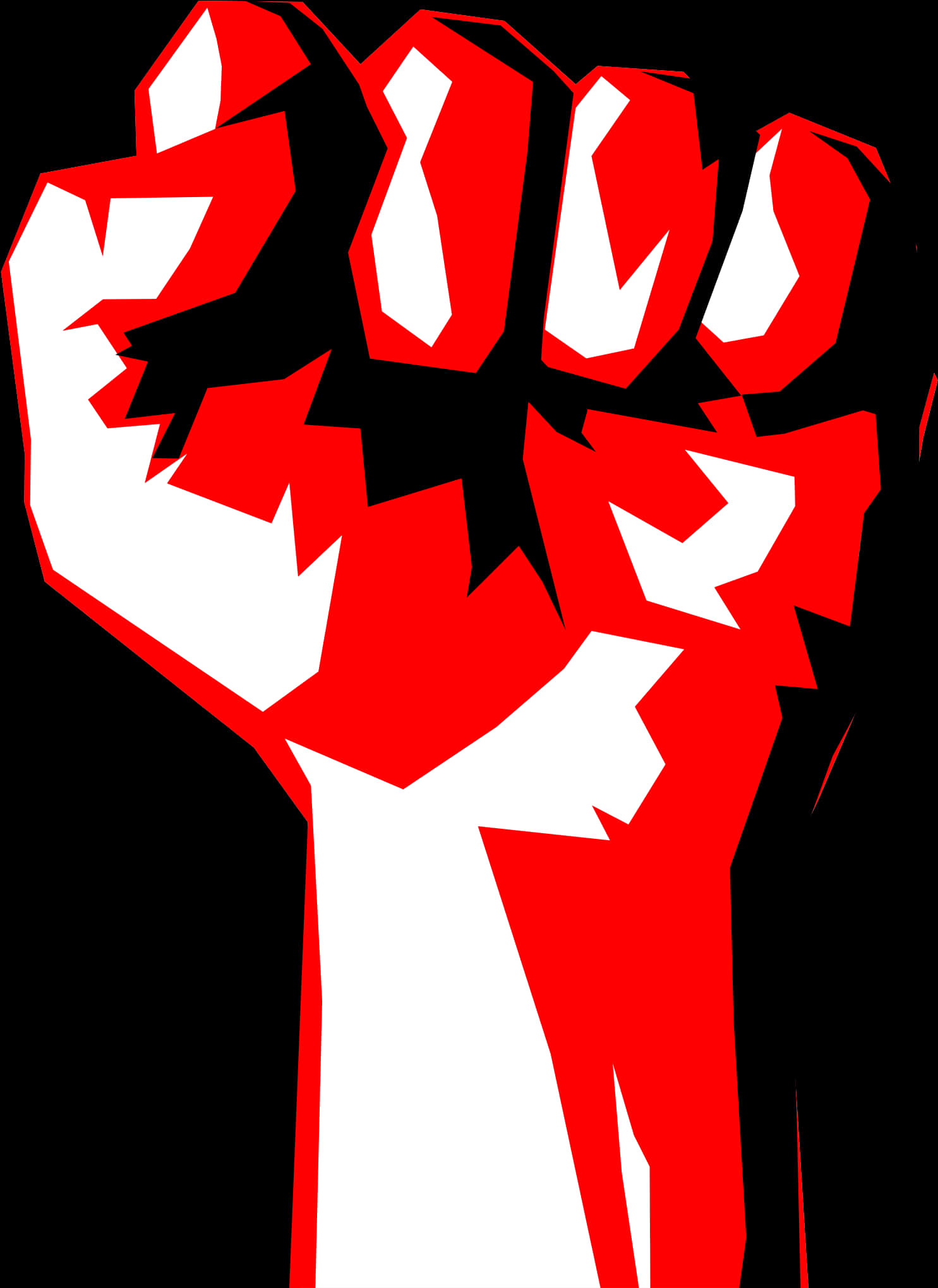 A Red And White Fist