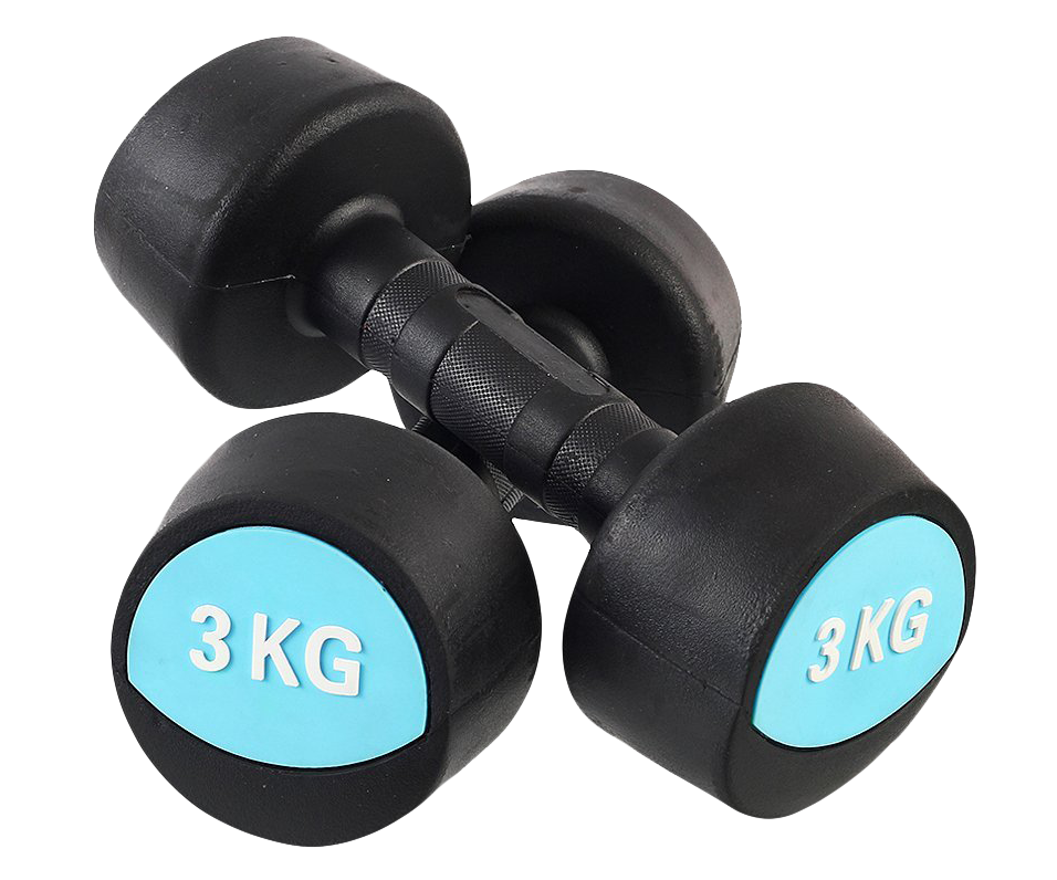 A Pair Of Dumbbells On A Black Background