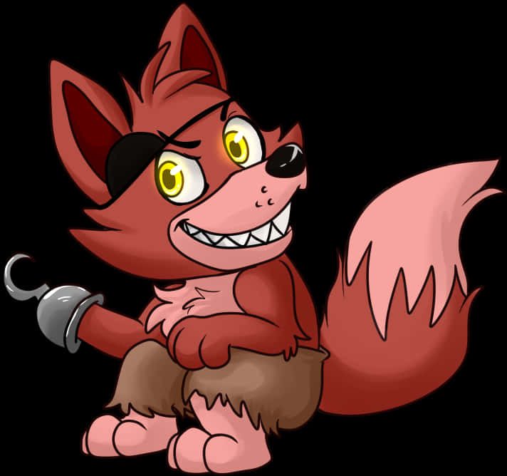 Cartoon Of A Fox With Eye Patch