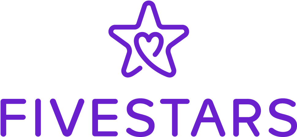 A Purple Star With A Heart And A Black Background