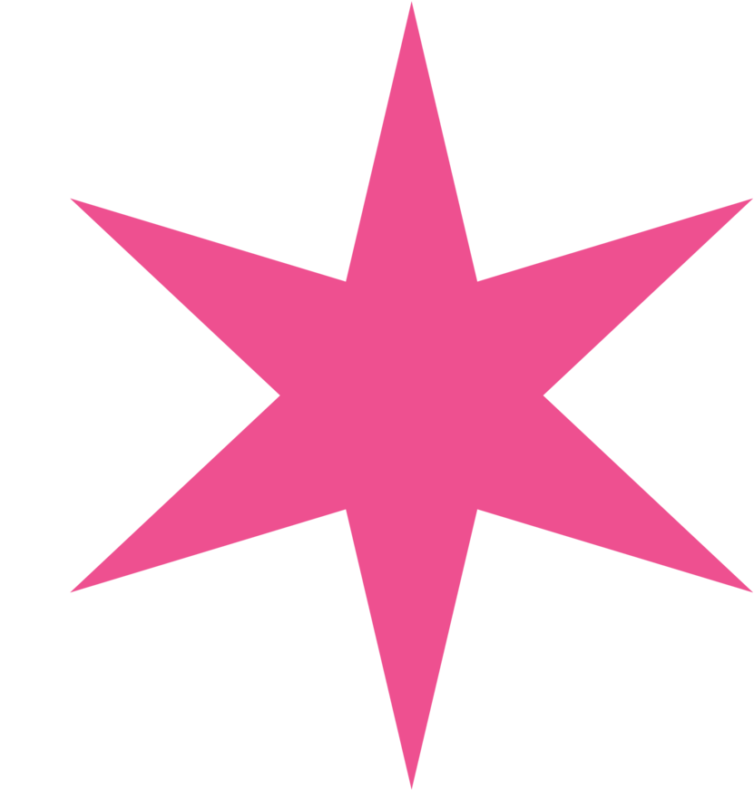 A Pink Star With White Stars On A Black Background