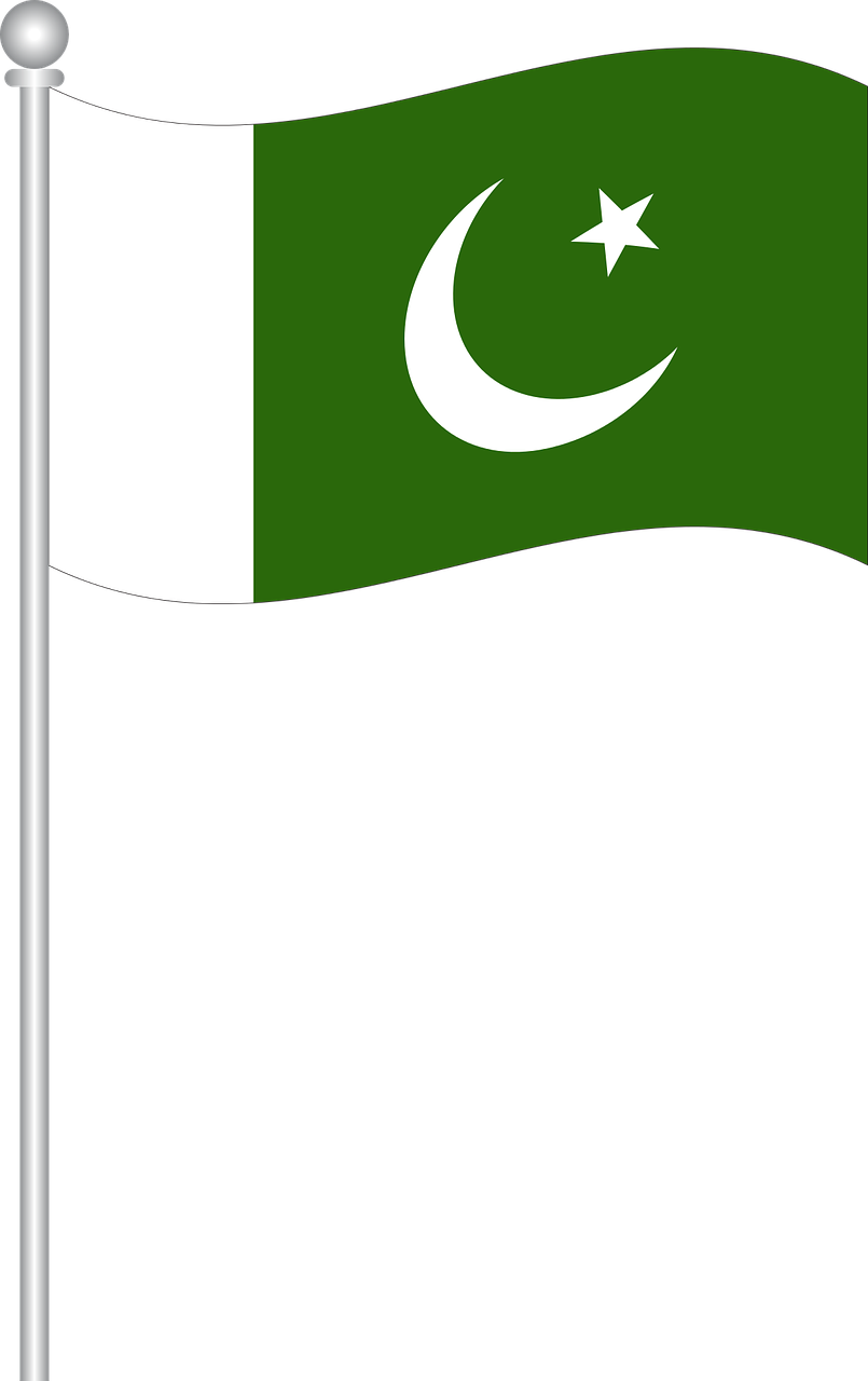 A Flag With A Crescent And Crescent Moon
