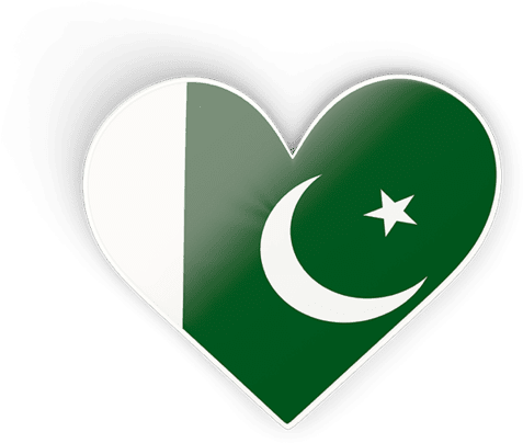A Heart Shaped Flag With A White And Green Flag