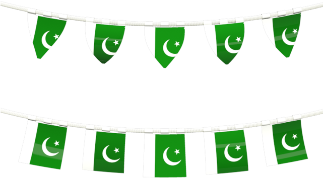 A Green And White Flags