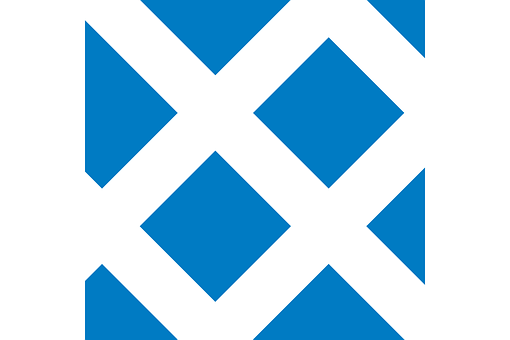 A Blue And White Square With White Cross