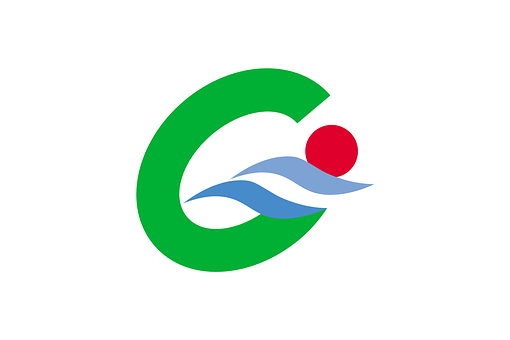 A Logo With A Red Circle And Blue Waves