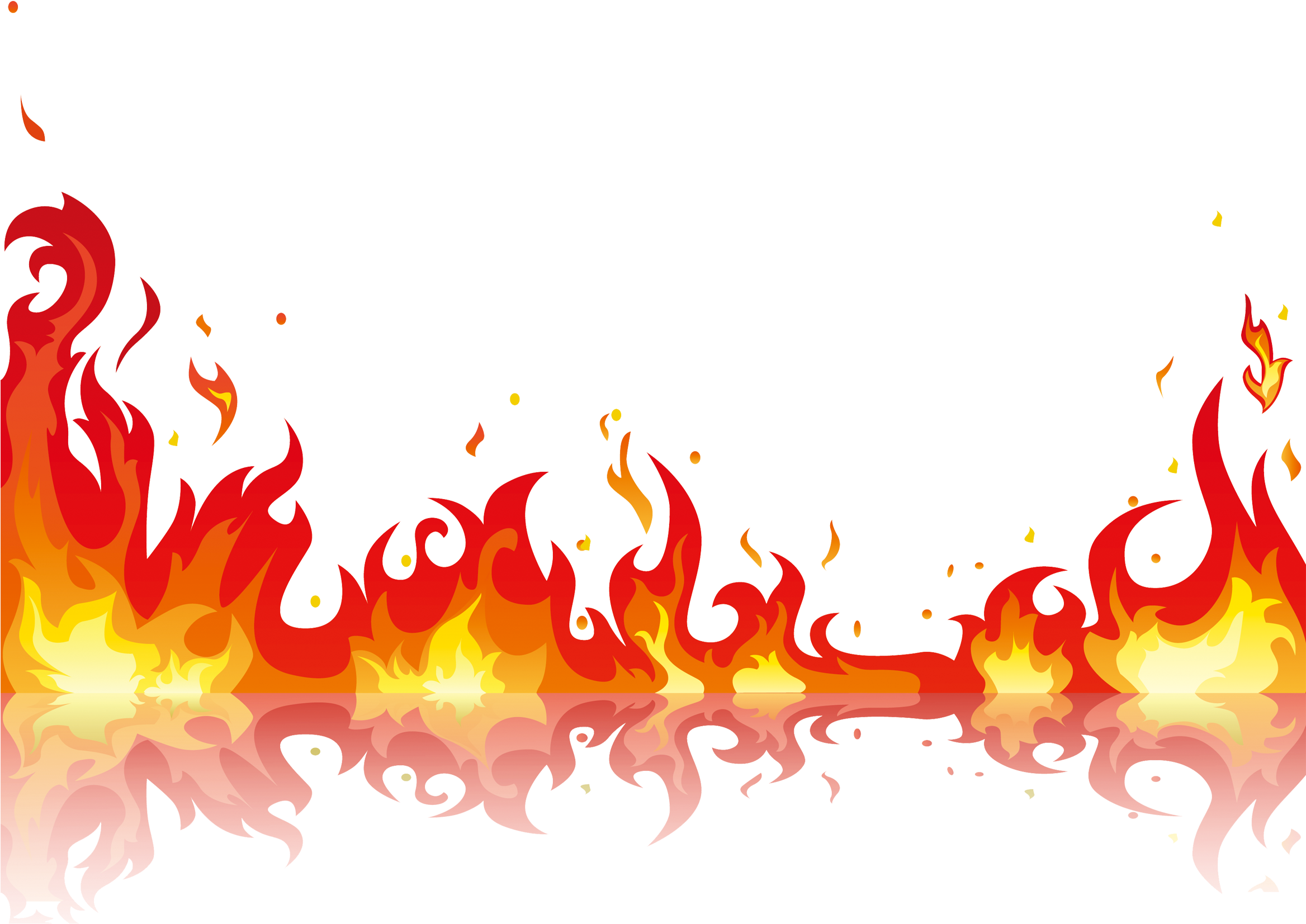 A Fire On A Black Background