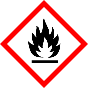 Fire Warning Sign With Flame