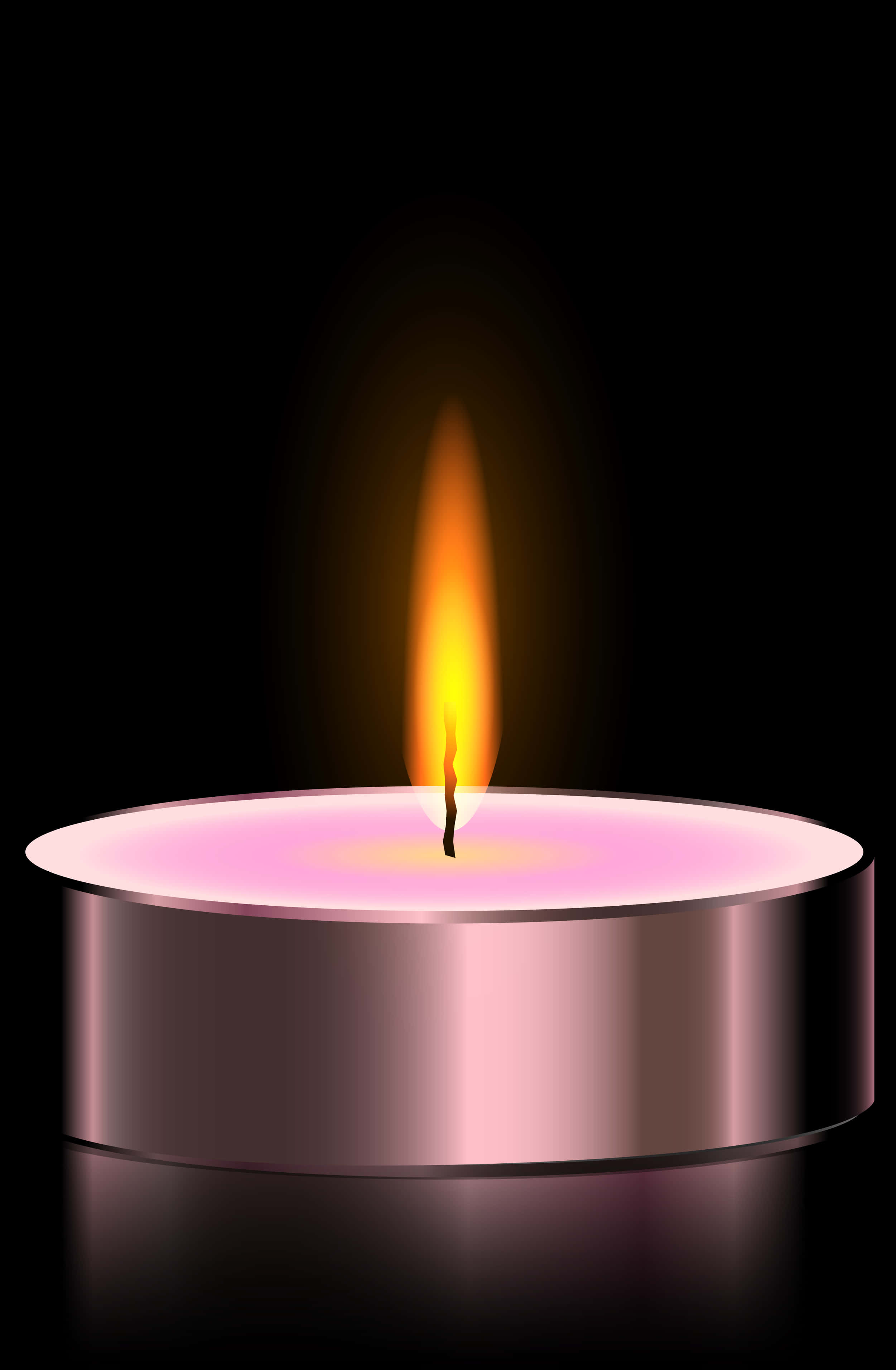 Flames Of Pink Candle