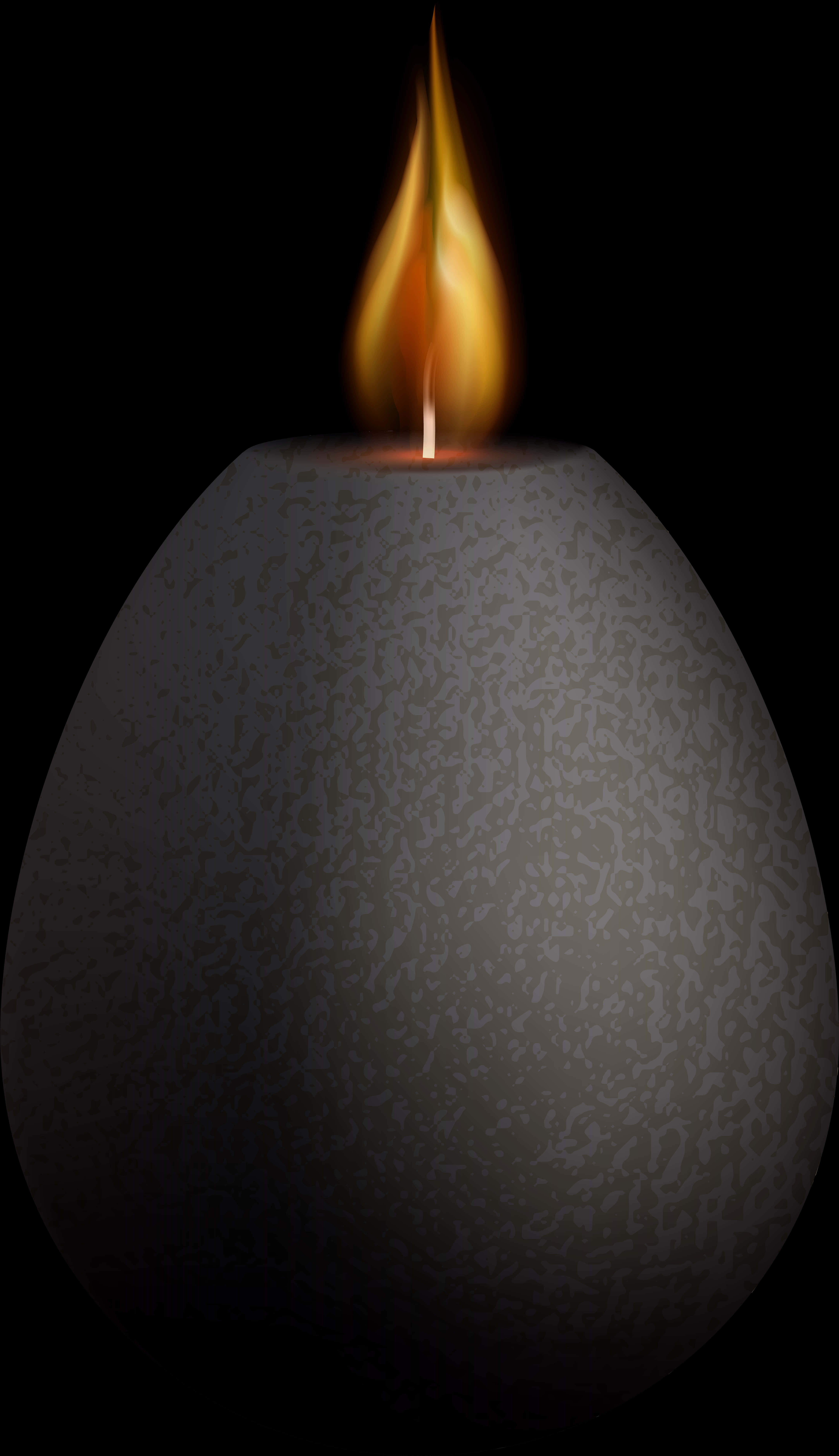 Flames On Black Candle