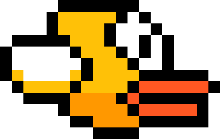 A Pixel Art Of A Duck