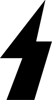 A Black Lightning Bolt Symbol