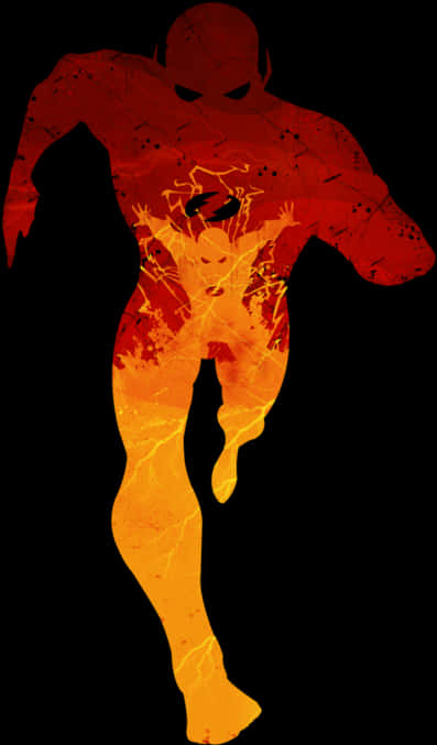 A Person With A Fire Design
