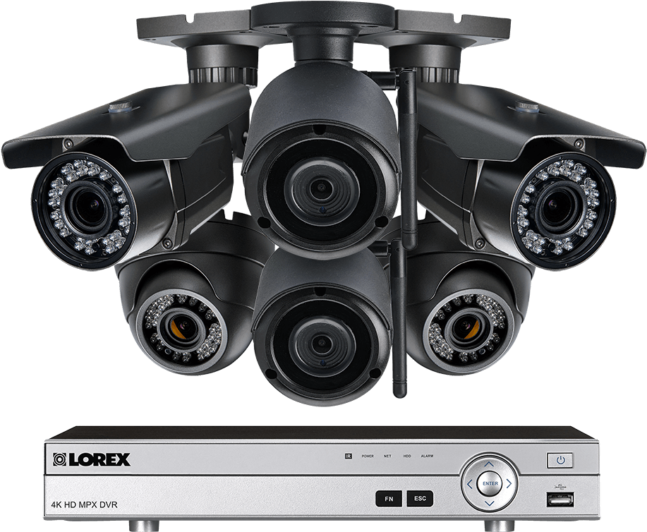 A Video Camera System With A Black Background