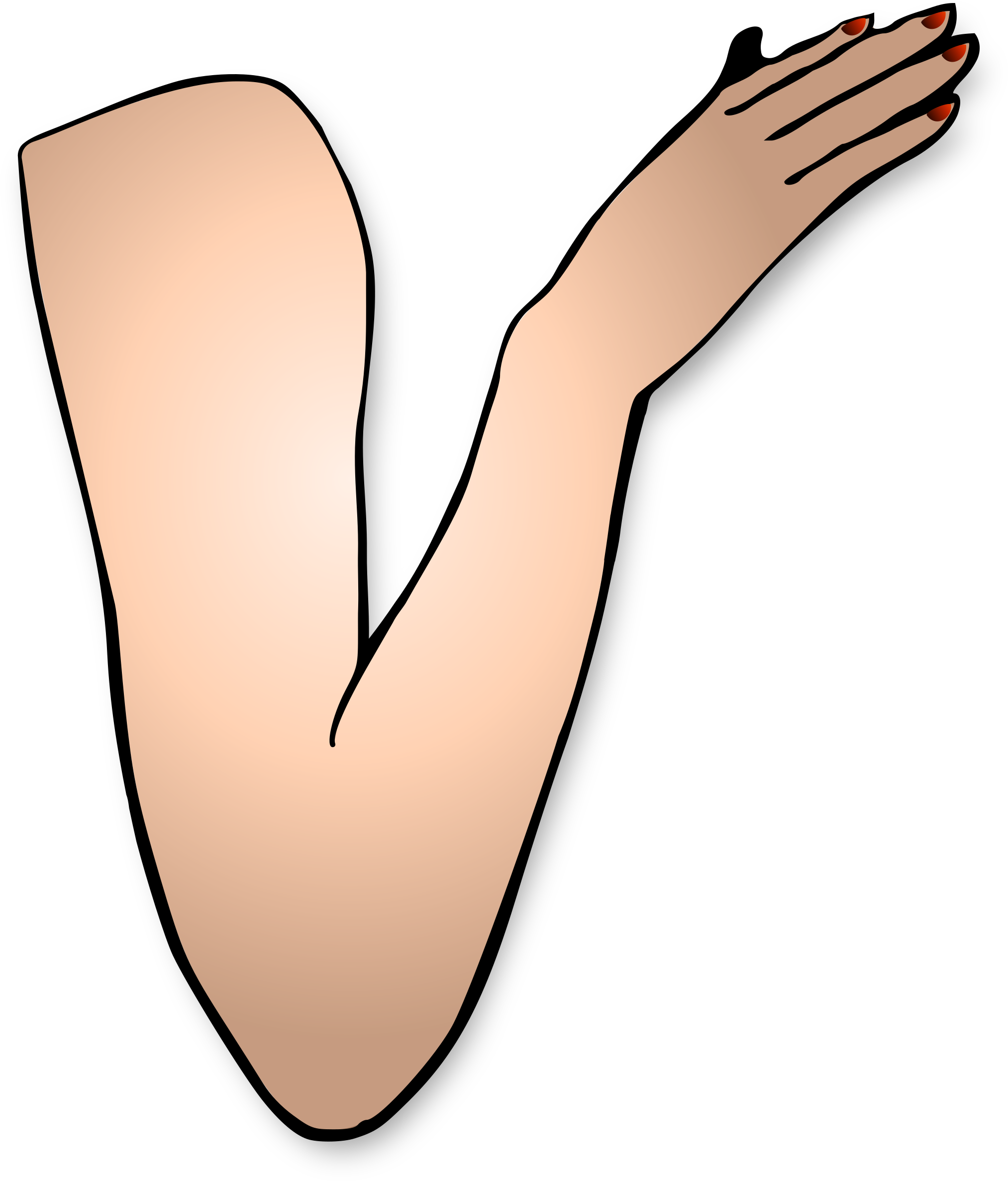 A Hand With A Black Background