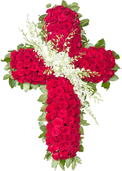 A Cross Made Of Roses