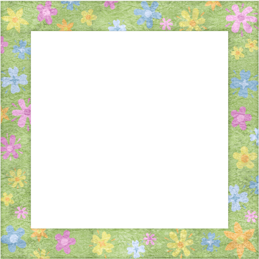 A Green And Yellow Flower Frame