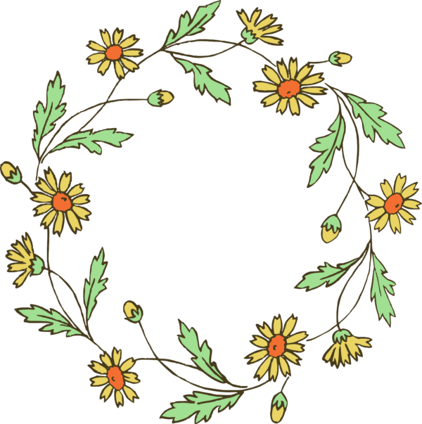 A Drawing Of Flowers And Leaves