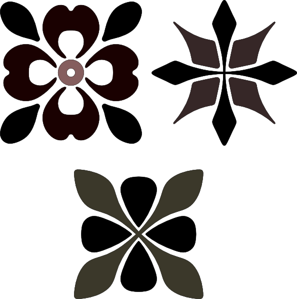 A Set Of Different Colored Flowers