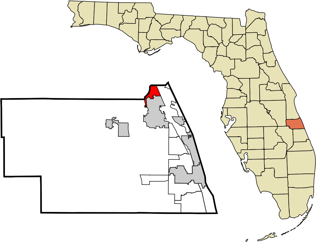 A Map Of Florida With Several States
