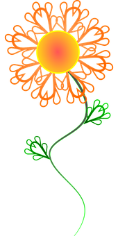 A Sun With A Flower