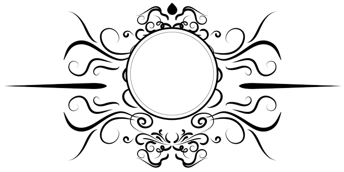 A Black And White Background With A White Circle