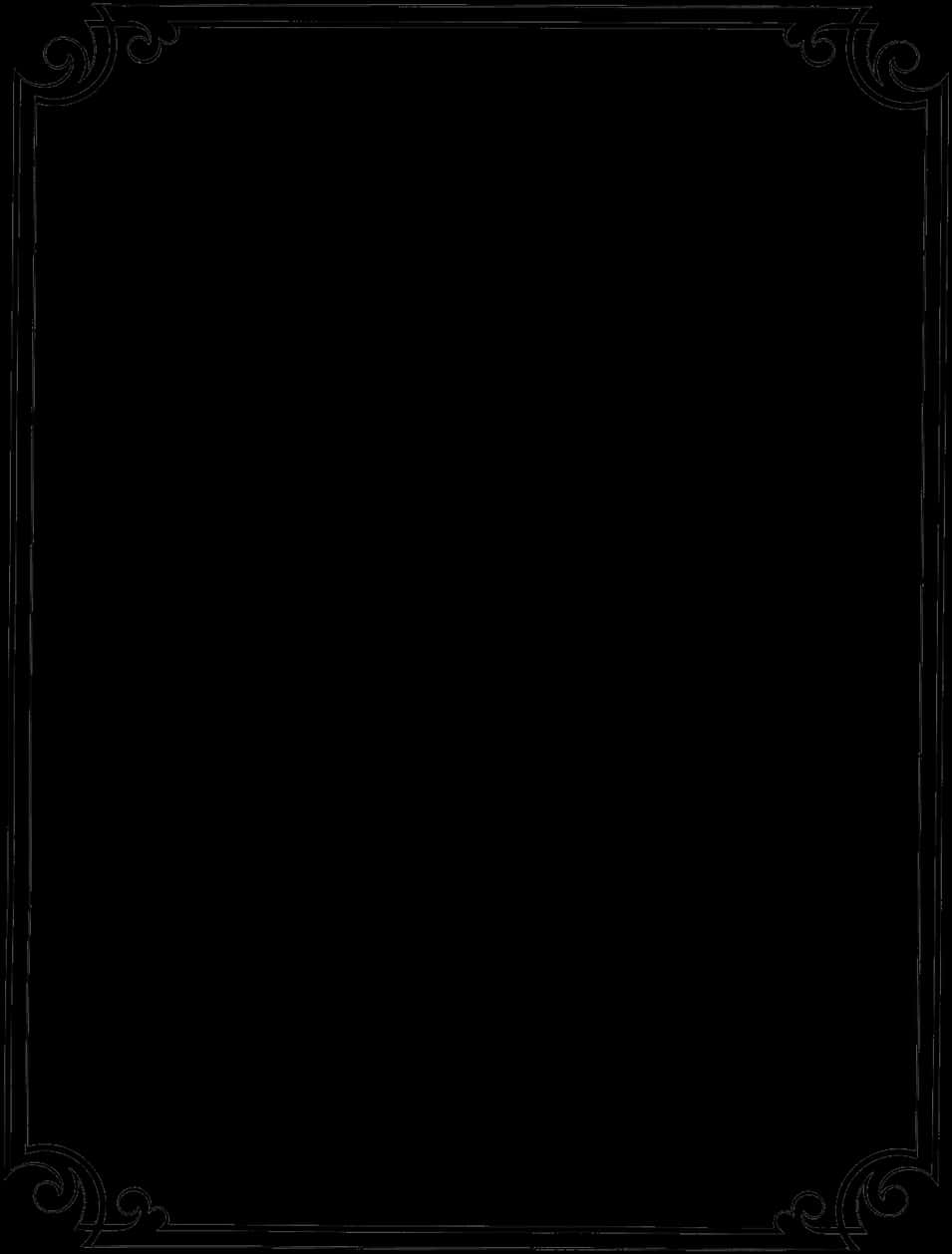 A Black Rectangular Frame With White Lines