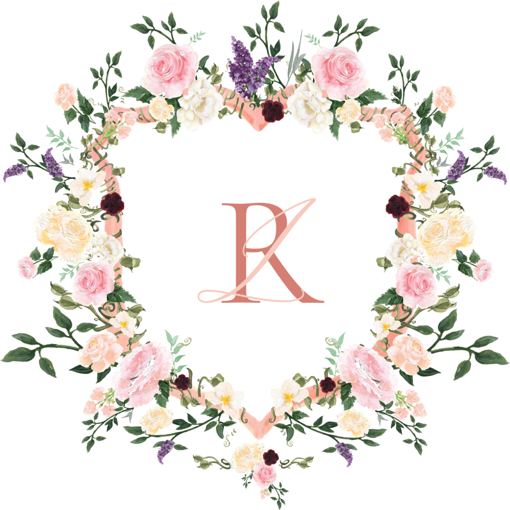 A Floral Frame With A Letter