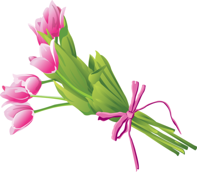 A Bouquet Of Pink Tulips